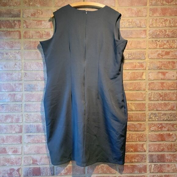 Alexia Admor KYLIE V Neck Dress black 1x NWOT - Picture 4 of 7